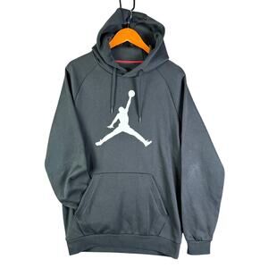 Nike Air Jordan‎ Jumpman Logo Fleece Hoodie Black White Mens Medium Athliesure